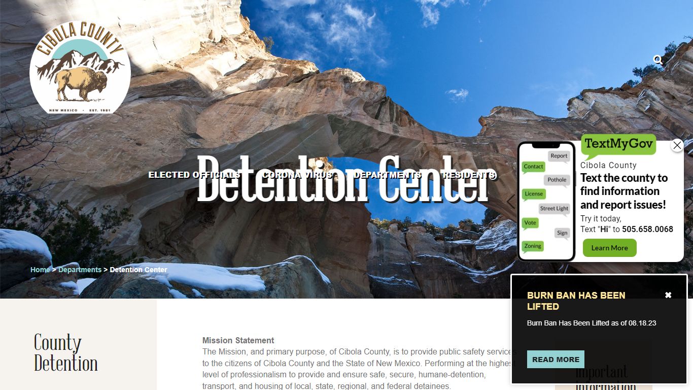 Detention Center - Welcome to Cibola County, New Mexico